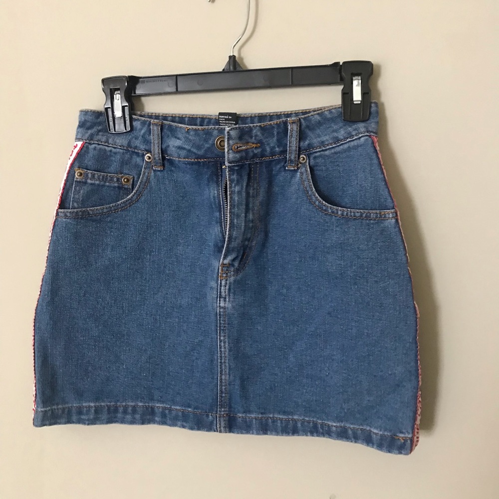 Denim mini skirt